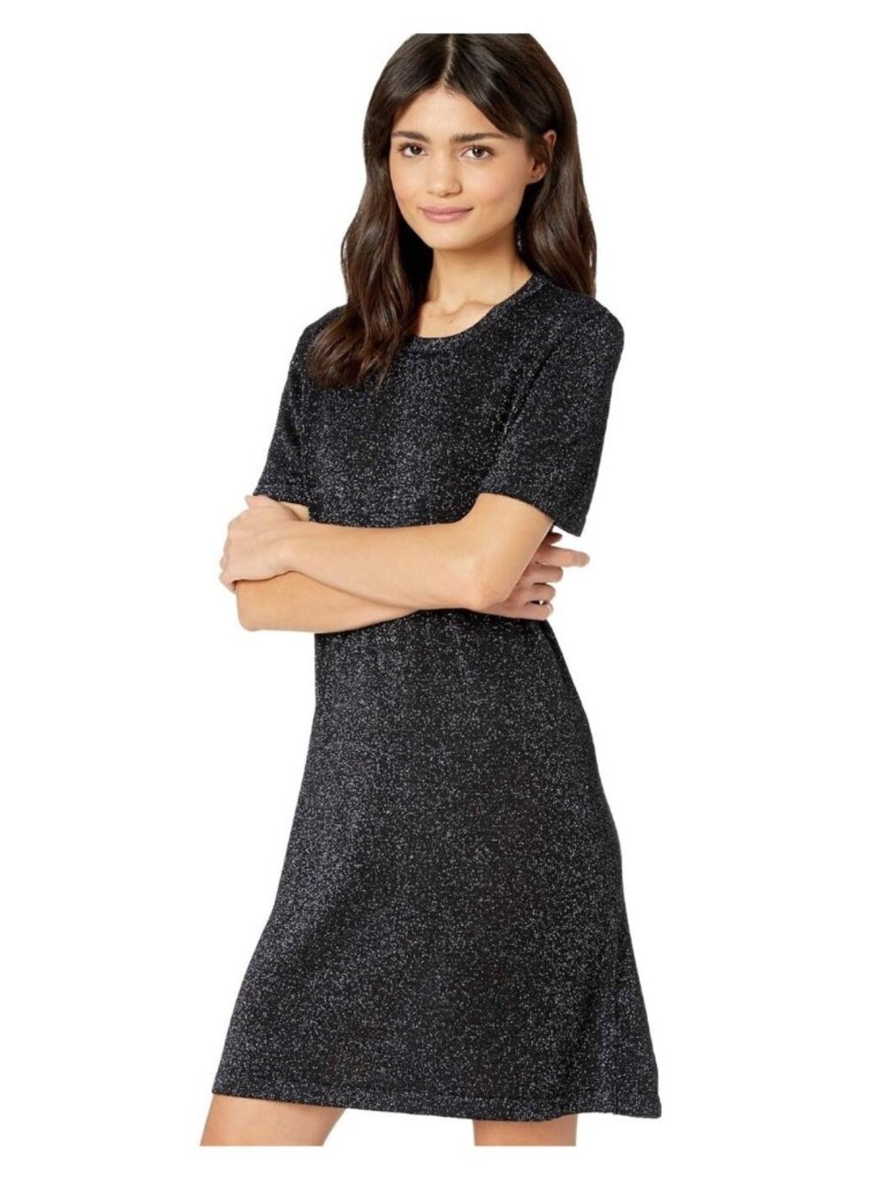$49 Volcom Women’s Effing Sweet Dress Black With Blue Sparkling Size XS